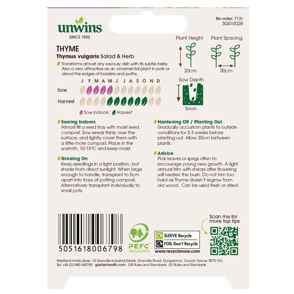 Unwins Thyme Seeds 5051618006798 2